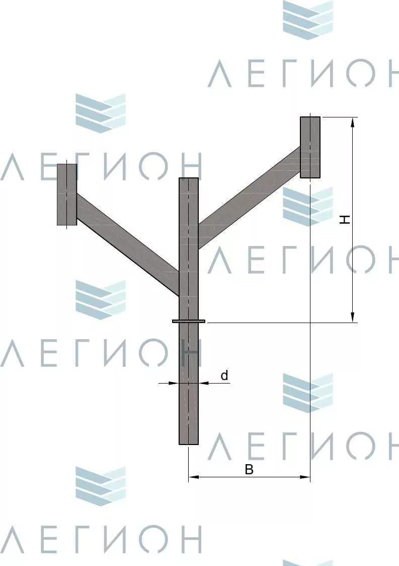 К98-0,5-0,3-1-5 кронштейн двухрожковый