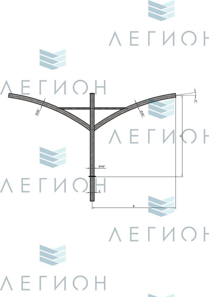 К77-1,0-3,0-1-1 кронштейн двухрожковый