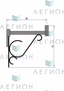 К36-0,6-0,8-12-5 кронштейн однорожковый